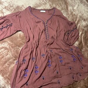 Lucky Brand Mauve Long Sleeve Dress